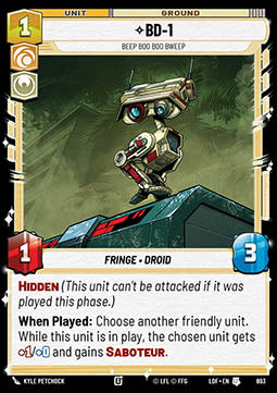 BD-1, Beep Boo Boo Bweep (V.2) - Legends of the Force (Uncommon) [LOF-693]