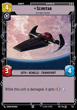 Scimitar, Sith Infiltrator (V.2) - Legends of the Force (Special) [LOF-735]