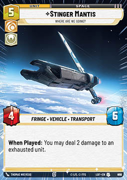 Stinger Mantis, Where Are We Going? (V.2) - Legends of the Force: Extras (Uncommon) [XLOF-938]