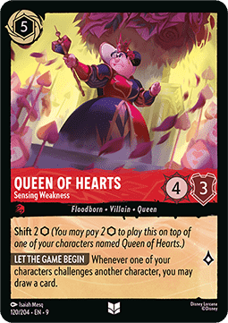Queen of Hearts - Sensing Weakness - Fabled (Uncommon) [9FAB-120]