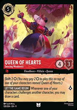 Queen of Hearts - Sensing Weakness - Fabled (Uncommon) [9FAB-120]