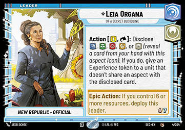 Leia Organa, Of A Secret Bloodline - Secrets of Power (Common) [SEC-004]