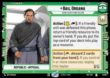 Bail Organa, Doing Everything He Can - Secrets of Power (Rare) [SEC-008]