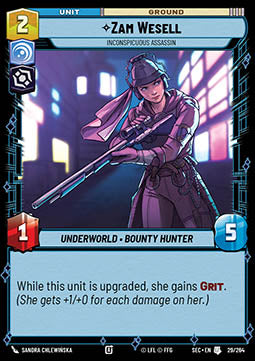 Zam Wesell, Inconspicuous Assassin (V.1) - Secrets of Power (Uncommon) [SEC-029]