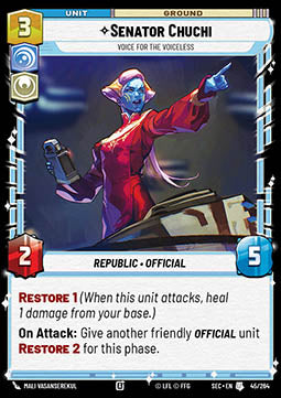 Senator Chuchi, Voice for the Voiceless (V.1) - Secrets of Power (Uncommon) [SEC-045]