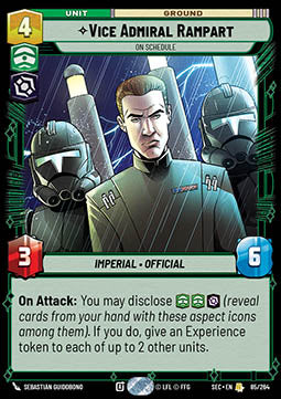Vice Admiral Rampart, On Schedule (V.1) - Secrets of Power (Rare) [SEC-085]