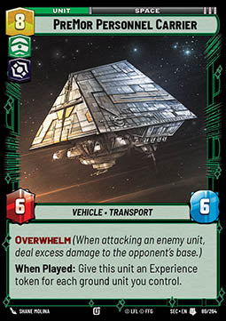 PreMor Personnel Carrier (V.1) - Secrets of Power (Uncommon) [SEC-089]