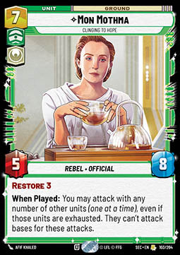 Mon Mothma, Clinging to Hope (V.1) - Secrets of Power (Rare) [SEC-103]