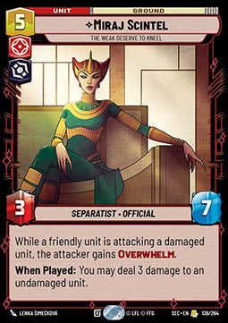 Miraj Scintel, The Weak Deserve to Kneel (V.1) - Secrets of Power (Rare) [SEC-139]