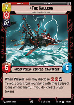 The Galleon, Marauding Pirate Ship (V.1) - Secrets of Power (Uncommon) [SEC-141]