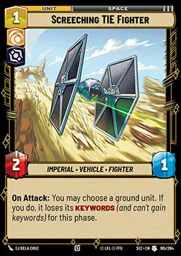 Screeching TIE Fighter (V.1) - Secrets of Power (Uncommon) [SEC-185]