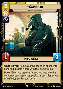 Garindan, Information Broker (V.1) - Secrets of Power (Uncommon) [SEC-186]