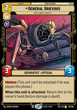 General Grievous, Scuttling to Safety (V.1) - Secrets of Power (Rare) [SEC-187]