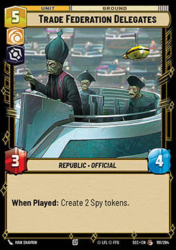 Trade Federation Delegates (V.1) - Secrets of Power (Common) [SEC-191]