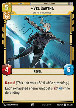 Vel Sartha, One Path, One Choice (V.1) - Secrets of Power (Uncommon) [SEC-224]