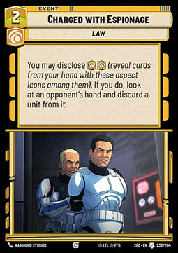 Charged with Espionage (V.1) - Secrets of Power (Uncommon) [SEC-230]