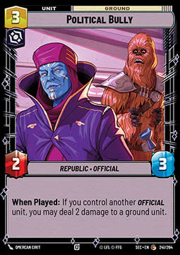 Political Bully (V.1) - Secrets of Power (Common) [SEC-241]