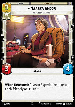 Maarva Andor, We've Been Sleeping (V.1) - Secrets of Power (Uncommon) [SEC-252]