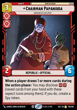 Chairman Papanoida, Undaunted Diplomat (V.1) - Secrets of Power (Rare) [SEC-159]