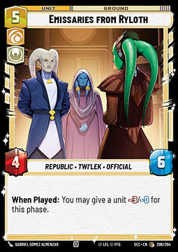 Emissaries from Ryloth (V.1) - Secrets of Power (Common) [SEC-206]
