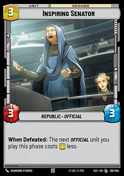 Inspiring Senator (V.1) - Secrets of Power (Common) [SEC-261]