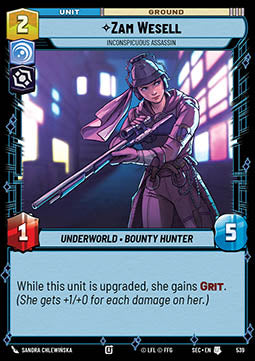 Zam Wesell, Inconspicuous Assassin (V.2) - Secrets of Power (Uncommon) [SEC-539]