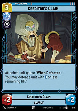 Creditor's Claim (V.2) - Secrets of Power (Uncommon) [SEC-549]
