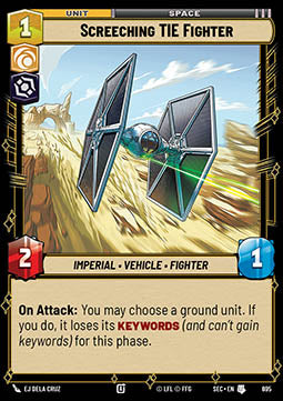 Screeching TIE Fighter (V.2) - Secrets of Power (Uncommon) [SEC-695]