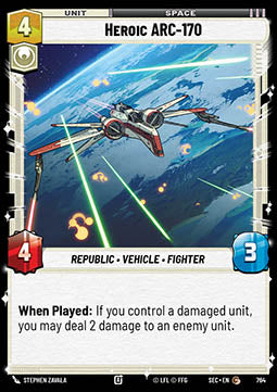 Heroic ARC-170 (V.2) - Secrets of Power (Common) [SEC-764]