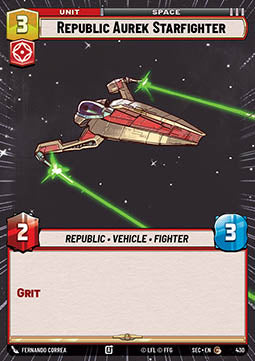Republic Aurek Starfighter (V.1) - Secrets of Power: Extras (Common) [XSEC-430]