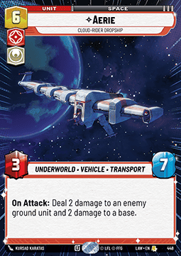 Aerie, Cloud-Rider Dropship (V.1) - A Lawless Time: Extras (Rare) [XLAW-448]
