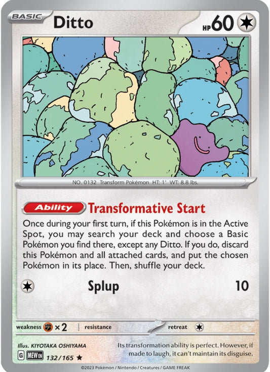 151 Ditto NON HOLO Rare 132/165