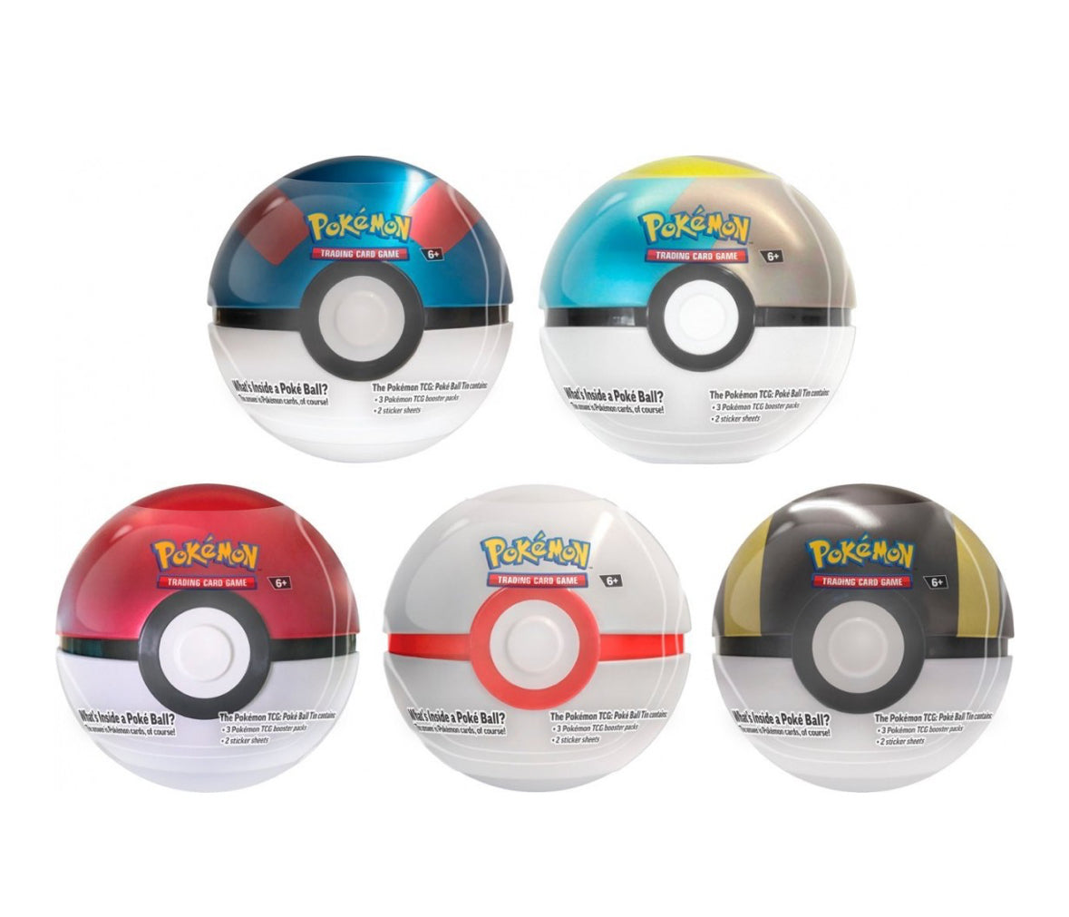 2024 Pokeball Tins (3 Booster Packs)