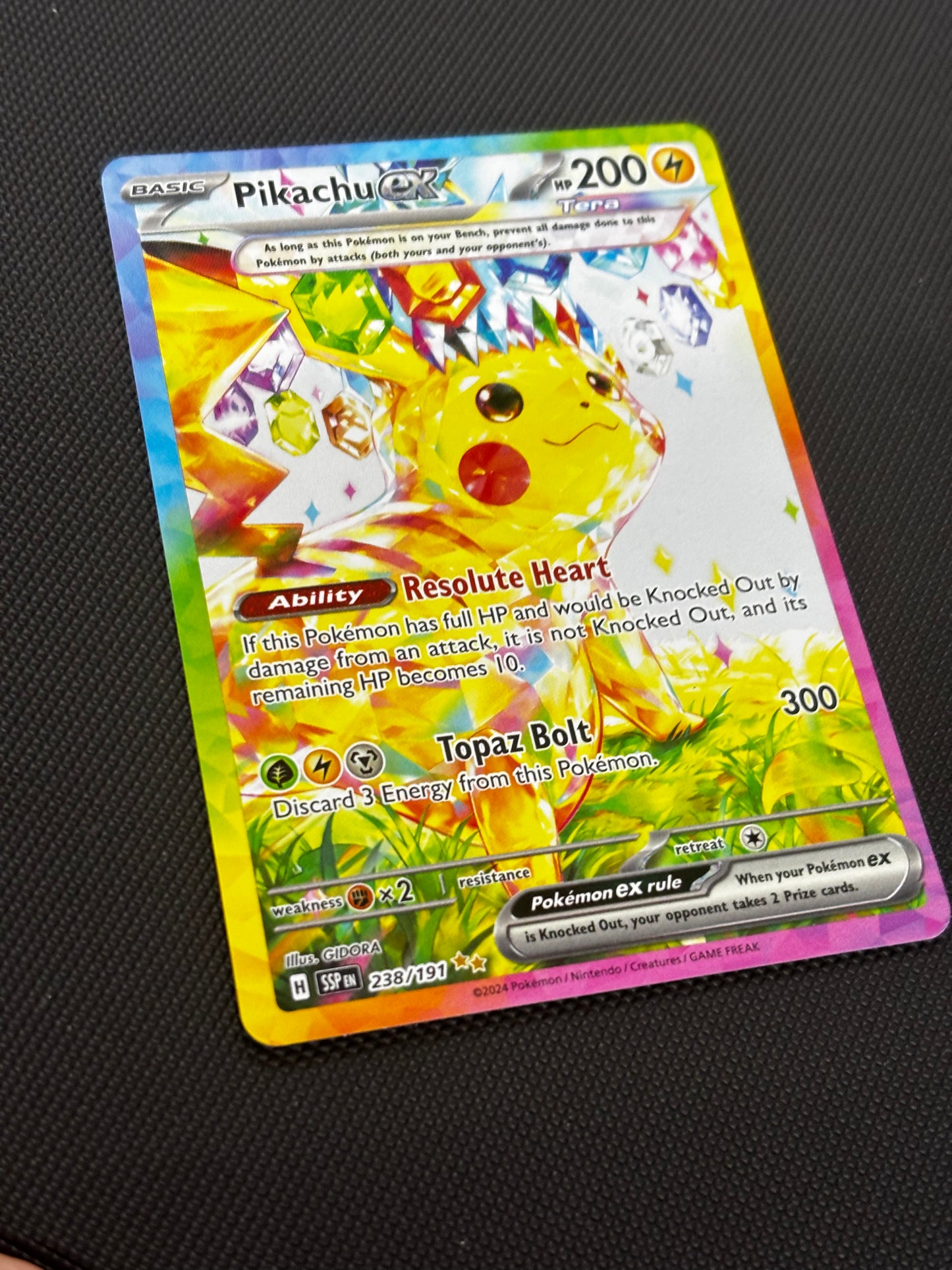Pikachu ex SIR 238/191 Surging Sparks