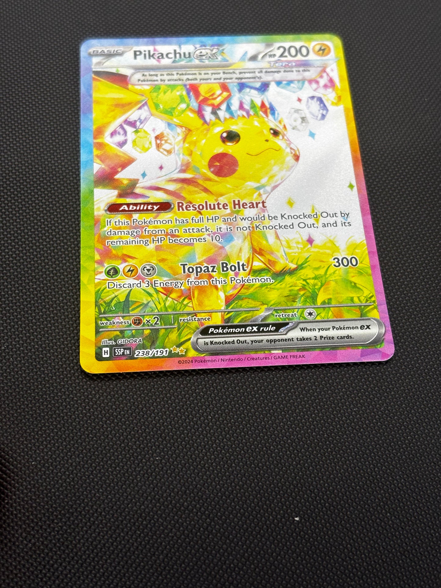 Pikachu ex SIR 238/191 Surging Sparks