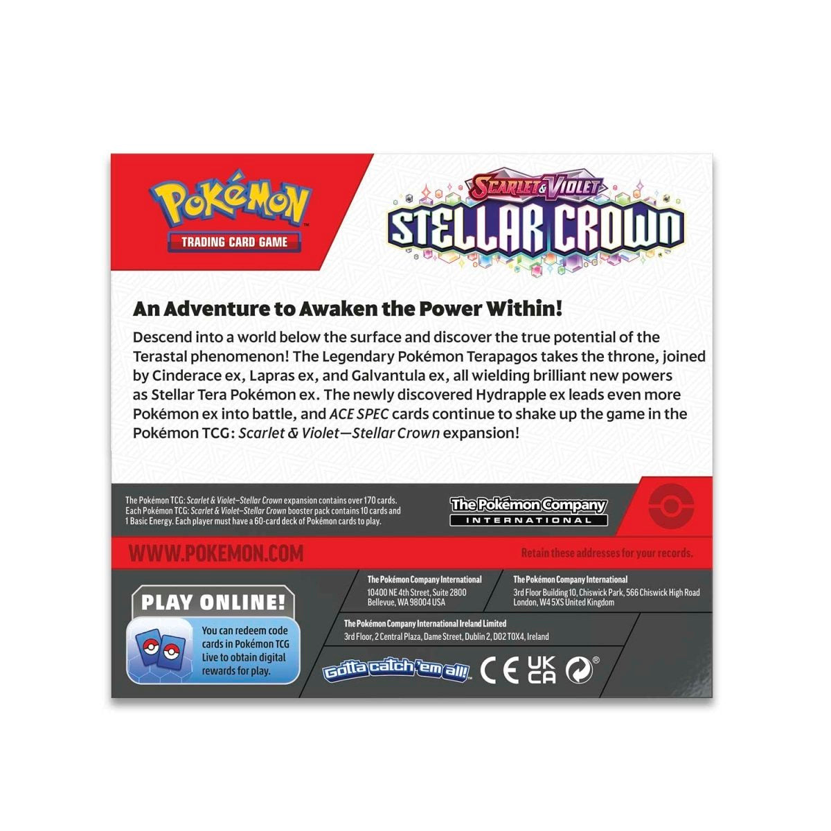 Stellar Crown Sealed Booster Box Pokemon TCG Cards 36 Packs