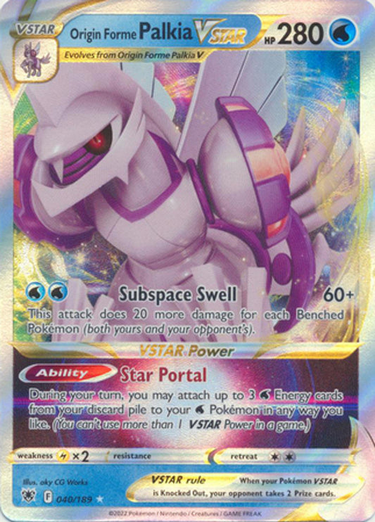 Astral Radiance Palkia VSTAR Origin Forme Half Art 040/189