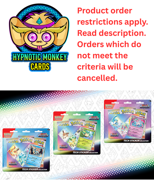 Prismatic Evolutions Tech Sticker Collection: Read Description!