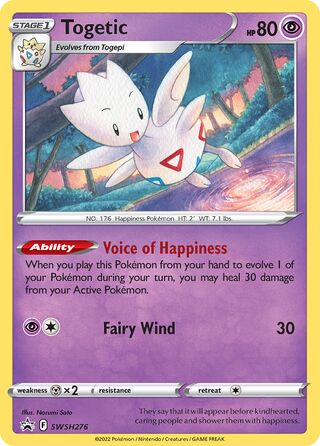 SWSH Black Star Promo Togetic SWSH276 Cosmos Holo with Code Card