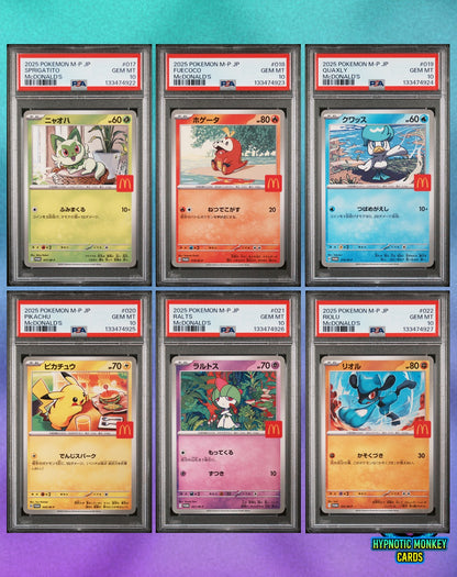 PSA 10 Sequential Set 2025 McDonald's Pikachu 020 etc FULL SET 017-022 Japanese